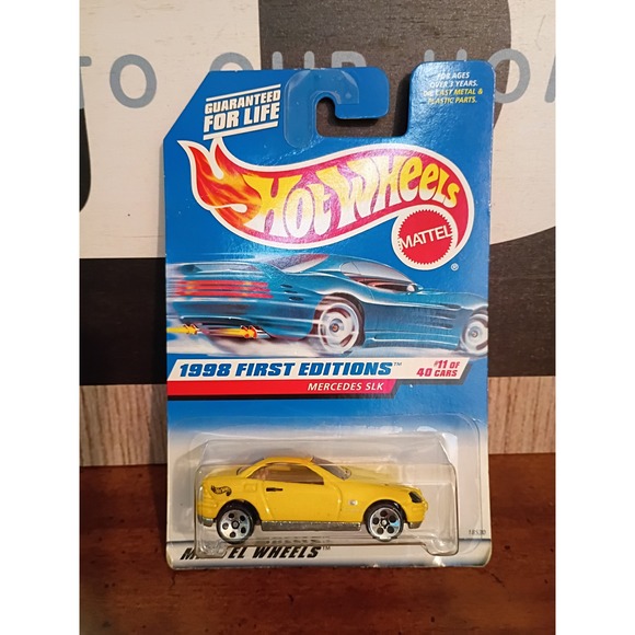 Hot Wheels Other - Hot Wheels 1998 First Editions Mercedes SLK Yellow 1:64 Diecast Car 18530 #646